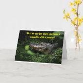 コケコッコーとハッピーバースデーも！ カード (黄色い花)