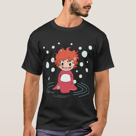 コケシ娘と魚 Tシャツ (正面)
