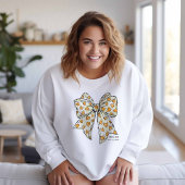 コケッお洒落ト弓ハートイエロー スウェットシャツ