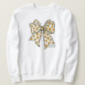 コケッお洒落ト弓ハートイエロー スウェットシャツ (デザイン正面)