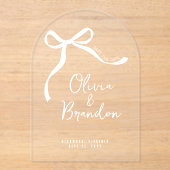 コケッお洒落ト手抜き弓の日付を保存 アクリル招待状 (正面)