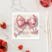 コケッエレガントクピンクボウベイビーシャワーガール スタンダードカクテルナプキン (インサイチュ)