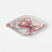 コケッエレガントクピンクボウベイビーシャワーガール ペーパープレート (傾斜あり)