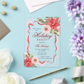 コケッエレガントトフローラクリスマスパーティー アクリル招待状 (インサイチュ (ウェディング))