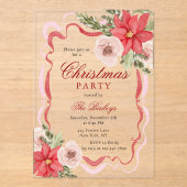コケッエレガントトフローラクリスマスパーティー アクリル招待状 (正面)