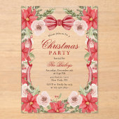コケッエレガントトフローラクリスマスパーティー アクリル招待状 (正面)