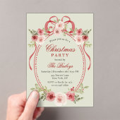 コケッエレガントトフローラクリスマスパーティー アクリル招待状 (インサイチュ (ポータブル))