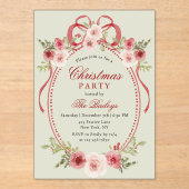 コケッエレガントトフローラクリスマスパーティー アクリル招待状 (正面)
