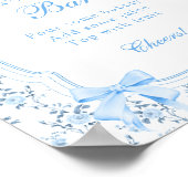 コケッエレガントトブルーボウミモザバーポスター ポスター (角)