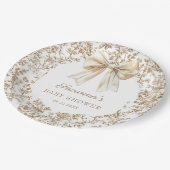 コケッエレガントトボウとChinoiserieベビーシャワー ペーパープレート (アングル)