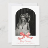 コケッエレガントトレッドボウアーチフォトクリスマス シーズンカード (正面)