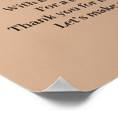 コケッエレガントト弓ウェルカムベビーシャワー ポスター (角)