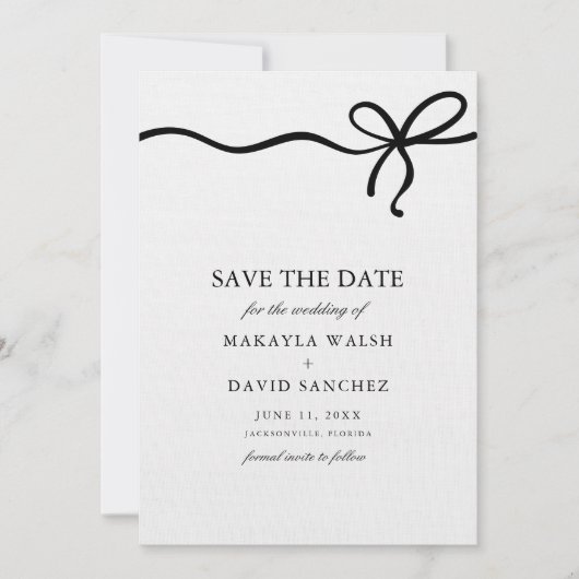 コケッエレガントト弓フォトウェディング日付を保存 セーブザデート (正面)