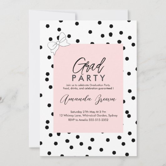 コケッエレガントト弓卒業パーティー2025 招待状 (正面)