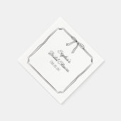 コケッエレガントト手描き弓かわいいブライダルシャワー スタンダードカクテルナプキン (角)