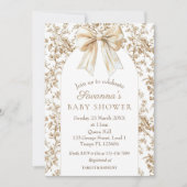 コケッエレガントトChinoiserieベビーシャワー 招待状 (正面)