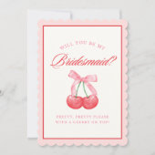 コケッガーリート弓さくらんぼブリデスメイド提案カード 招待状 (正面)