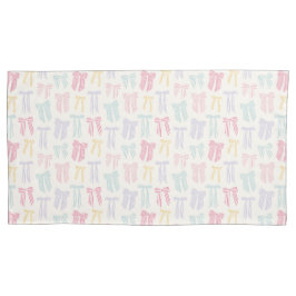 コケッストライプのト弓ミントピンクイエロー薄紫 枕カバー