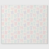 コケッストライプのト弓ミントピンク薄紫 ラッピングペーパー (フラット)