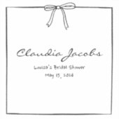 コケッタイブロー ブライダルシャワー オーダーメイド ネームプレートカード シール (正面)