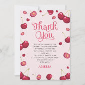 コケッティーチェリーガール誕生日感謝カード サンキューカード (正面)