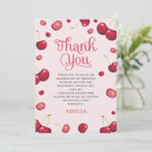 コケッティーチェリーガール誕生日感謝カード サンキューカード (スタンド正面)