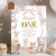 コケッティーブルッシュピンクの春の森の動物