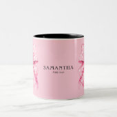 コケッティー ガーリー フェミニン ディスコボール ピンク リボン ツートーンマグカップ (中央)