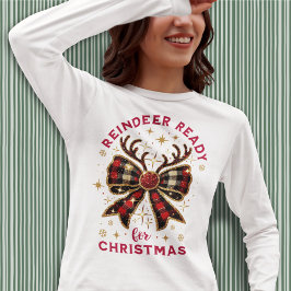 コケッティー クリスマス プレイド りんかい 準備完了 リボン Tシャツ