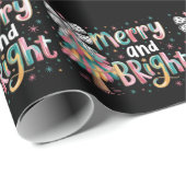 コケッティー グリッター クリスマス ツリー メリー アンド ブライト ラッピングペーパー (ロールコーナー)