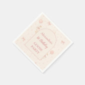 コケッティー・ゴースの1歳の誕生日 スタンダードカクテルナプキン (角)