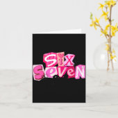 コケッティー・シックス・セブン・バレンタイン・面白いフレーズ 67 ミーム カード (黄色い花)