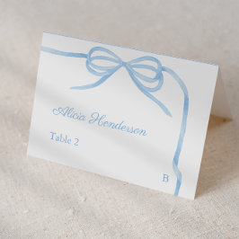 コケッティー ブルー リボン 結婚式 ゲスト名札 テーブルナンバー