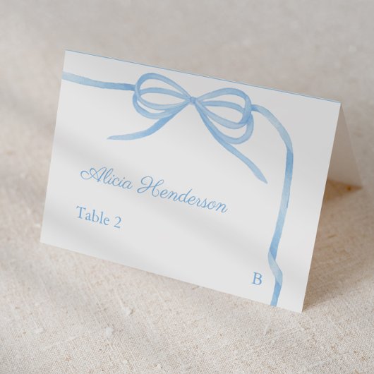 コケッティー ブルー リボン 結婚式 ゲスト名札 テーブルナンバー