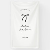 コケッティ風手描きベビーシャワー 横断幕 (縦)