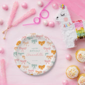 コケッティ エステティック リボン ガールズ バースデー パーティー ペーパープレート (パーティー)