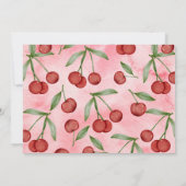 コケッティ チェリー ファースト バースデー レッド チェリー バースデー 招待状 (裏面)