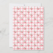 コケッティ チェリー モノグラム ブライダル シャワー 招待状 (裏面)