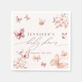 コケッティ バタフライ | 蝴蝶のベビーシャワー スタンダードカクテルナプキン