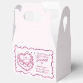 コケッティ ピンク ハート チェリー ケーキ ガレンティンパーティー フェイバーボックス (見開き)