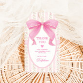 コケッティ ピンク ボウ コテージ フローラル ローズ サンクス ギフトタグ