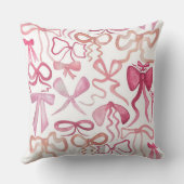 コケッティ ブライダル シャワー ギフト ピンク リボン ホーム デコ クッション (裏面)