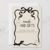 コケッティ ブラックリボン A Little boo カード＆ギフト 招待状 (正面)