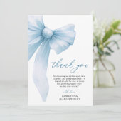 コケッティ ブルー ボウ ブライズ シャワー サンキューカード (スタンド正面)