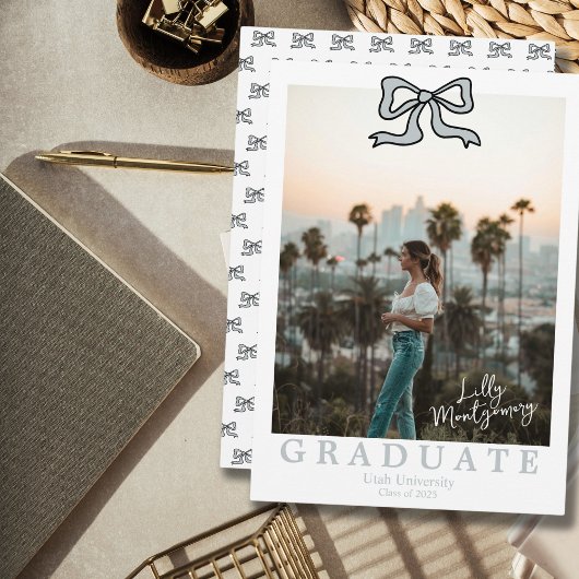 コケッティ ベイビーブルー フォト 卒業発表 招待状