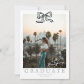 コケッティ ベイビーブルー フォト 卒業発表 招待状 (正面)