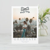 コケッティ ベビーブルー フォト 卒業発表 招待状 (スタンド正面)