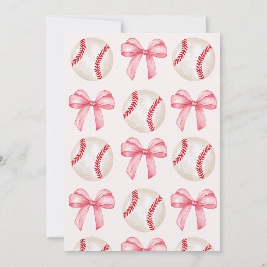 コケッティ ベースボール ボウ 卒業発表 招待状 (裏面)