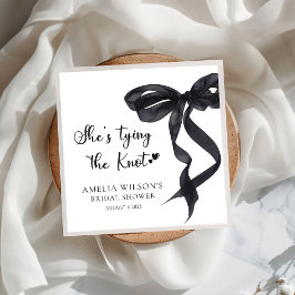 コケッティ ボウ シーズ タイイング ザ ノット ブライズ シャワー スタンダードカクテルナプキン