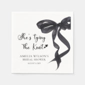 コケッティ ボウ シーズ タイイング ザ ノット ブライズ シャワー スタンダードカクテルナプキン (正面)